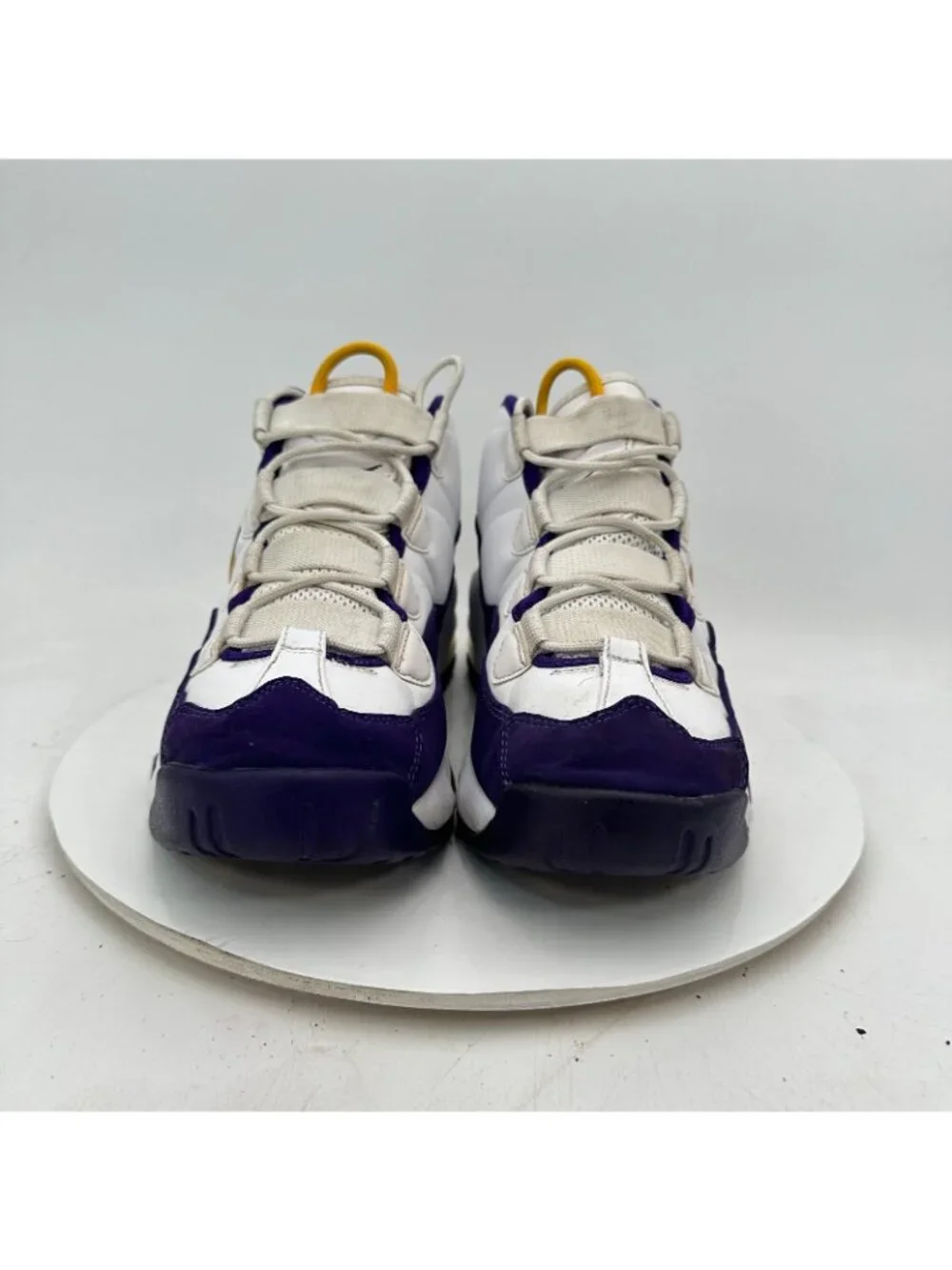 Nike Air Max Uptempo Lakers Derek Fisher Men Sz 10 311090-103 White Purple Shoes